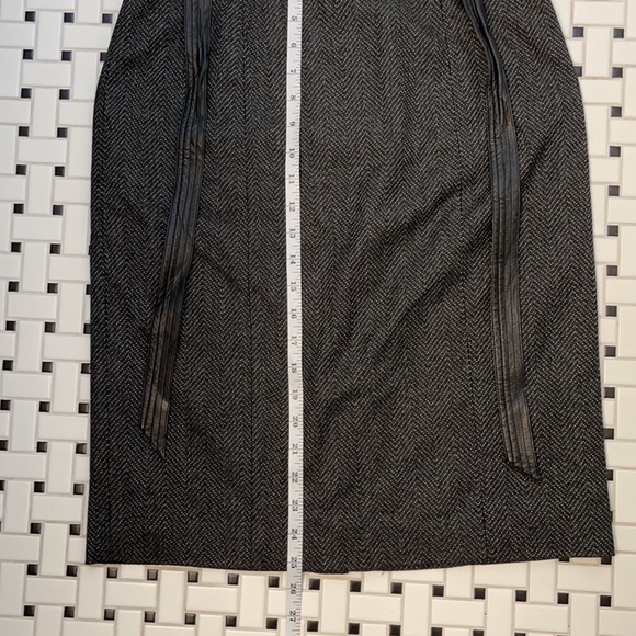 Halogen Tweed Pencil Skirt with Leather bow - Picture 12 of 12
